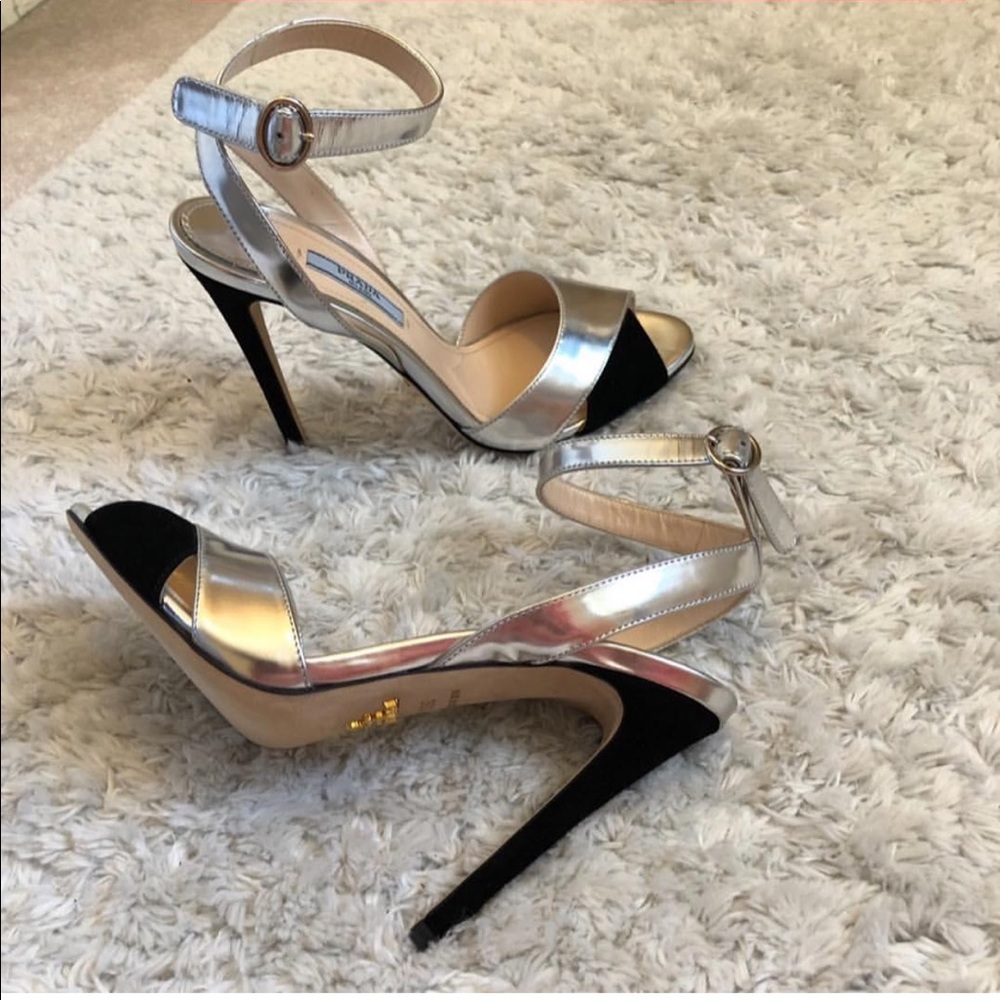 Prada peep toes sandals.